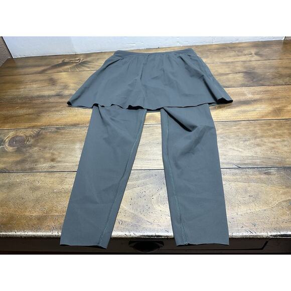 NWT SPANX Booty Boost Active Skirt Around 7/8 Leggings Medium Dark Palm - Picture 10 of 14